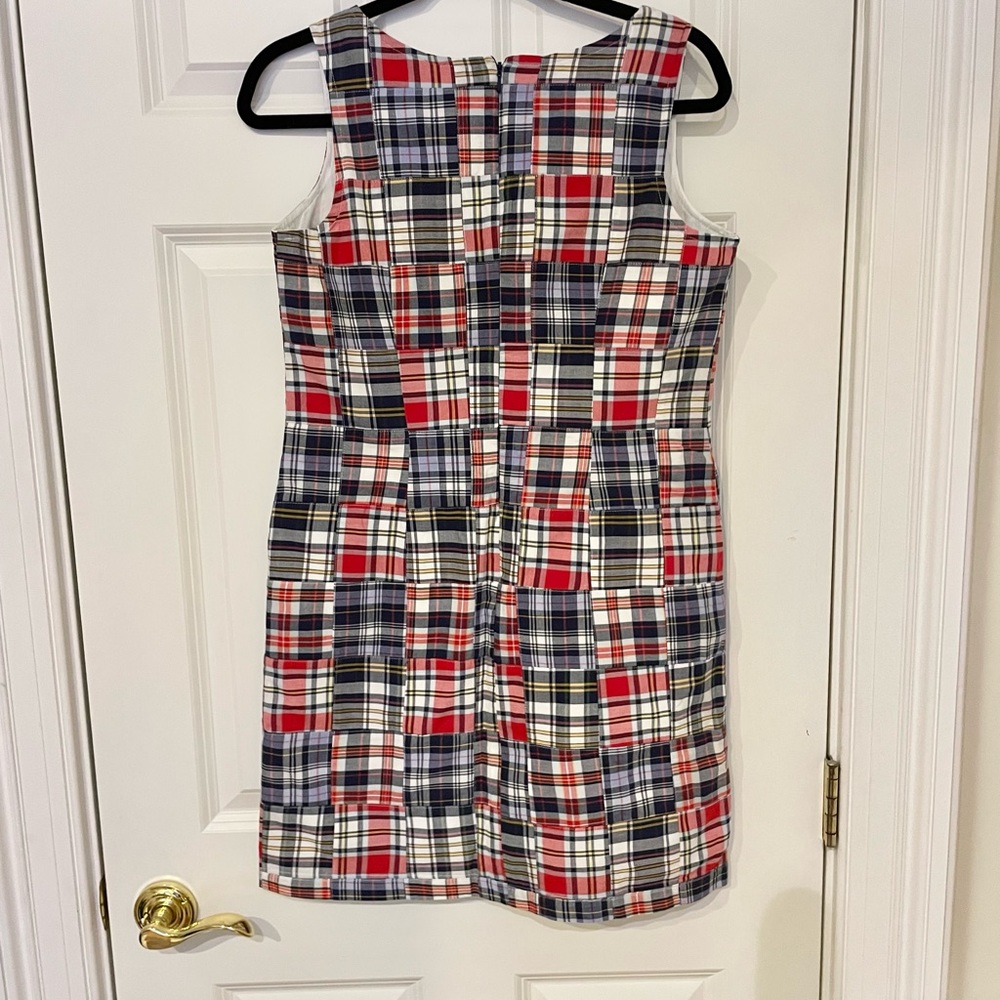 LLBean checkered patchwork sleeveless dress - Picture 8 of 16